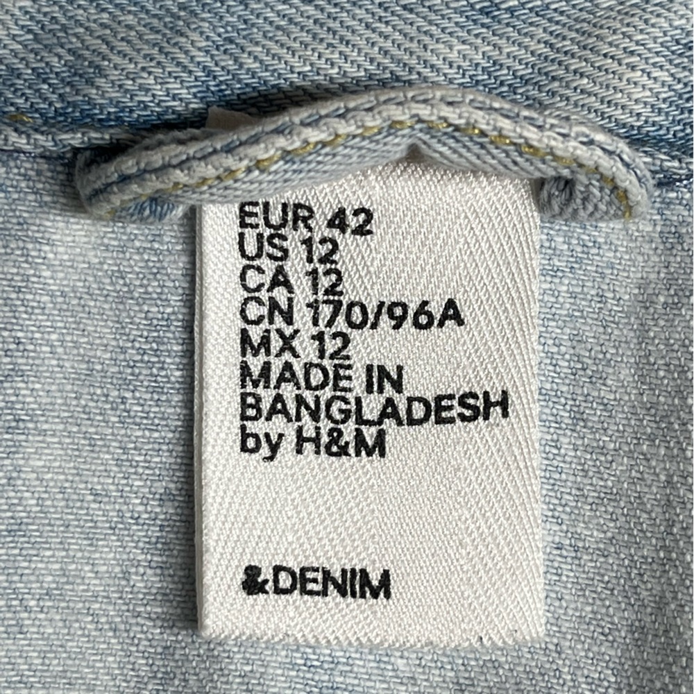 H&M Distressed Denim Jacket - Picture 2 of 4